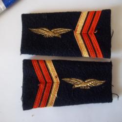 lot fourreaux d'épaule armée de l'air grade caporal-chef