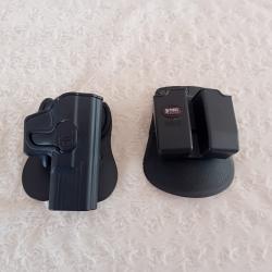 Holster et porte chargeur glock