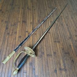 ÉPÉE À PAS D'ÂNE D'OFFICIER ÉPOQUE XVlll éme