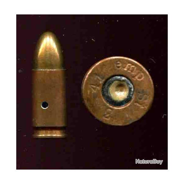 9 mm Parabellum Allemangne guerre 39-45 - RARE tui acier cuivr - marquage : emp  St 3 41