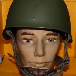 CASQUE MILITAIRE LOURD MODELE F1 DE L'ARMEE FRANCAISE DE LA PERIODE LA GUERRE DU GOLFE DE 1990  , FA