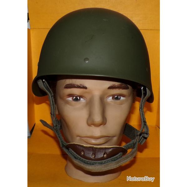 CASQUE MILITAIRE LOURD MODELE F1 DE L'ARMEE FRANCAISE DE LA PERIODE LA GUERRE DU GOLFE DE 1990  , FA