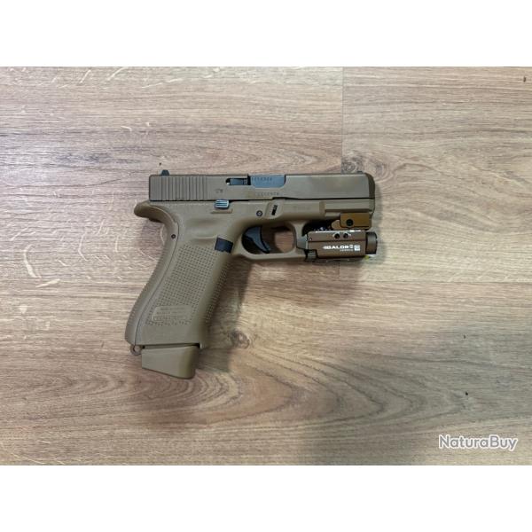 GLOCK 19X + lampe Baldr S  + 850 cartouches