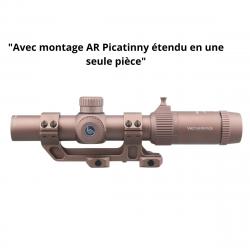 Lunette de Visée Vector Optics GenII Forester 1-5x24 Réticule Éclairé Rouge pour AR15/.223/7.62 Kaki