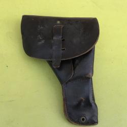 VENDU PAR LE-CUIRASSIER ÉTUI POUR PISTOLET MAC 50 CUIR NOIR REGLEMENTAIRE