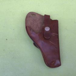 VENDU PAR LE-CUIRASSIER ÉTUI CUIR POUR ARMES TYPE  7,65 MM AVEC DOUBLE ATTACHE
