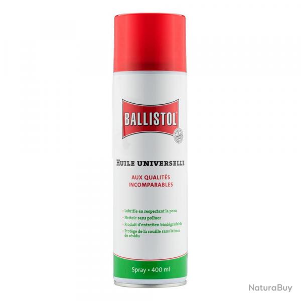 Arosol Huile Universelle Ballistol - 400 ml - Protection et Entretien Polyvalent - Pour Armes et Ma