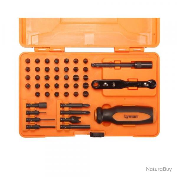 Kit de Tournevis Lyman 68 Pices - Outils Polyvalents - Haute Prcision - Pour Entretien et Rparati