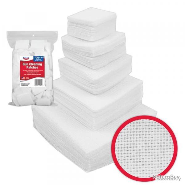 Patchs de Nettoyage pour Canons Birchwood-Casey - Calibres .22  .25 - Haute Absorption - Nettoyage 