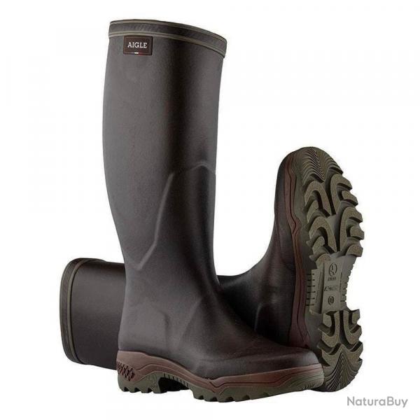 Bottes Parcours II Aigle Brun Caoutchouc Naturel Confort et tanchit Pour Chasse et Outdoor