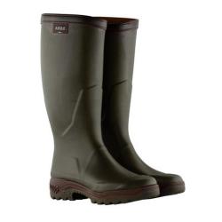 Bottes Caoutchouc Aigle Parcours II Kaki Imperméables et Confortables Adhérence Optimale pour Chasse