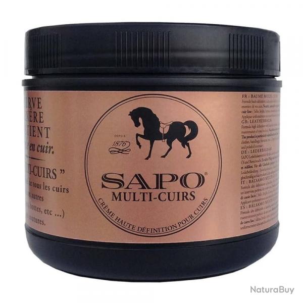 Baume Multi-Cuirs Sapo - 500 ml - Protection et Nourrissage - Entretien Durable du Cuir 100 ml