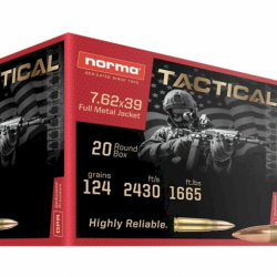 Boite de munition Norma 7.62x39 124G x20