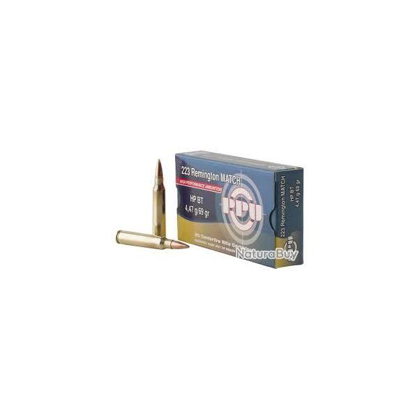 Boite de munition PPU/Partizan 223REM Match HPBT 69gr