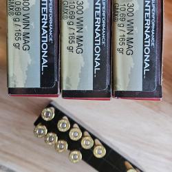Munitions 300win Hornady GMX 165grains superformance