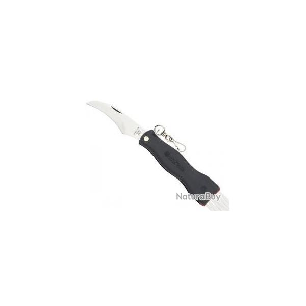 Couteau Maserin lame inox manche 11 cm noir avec brosse en bout rtractable et pincettes
