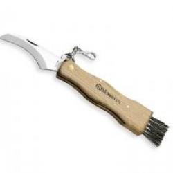 Couteau Maserin lame inox manche 11 cm hêtre avec brosse en bout  et pincettes