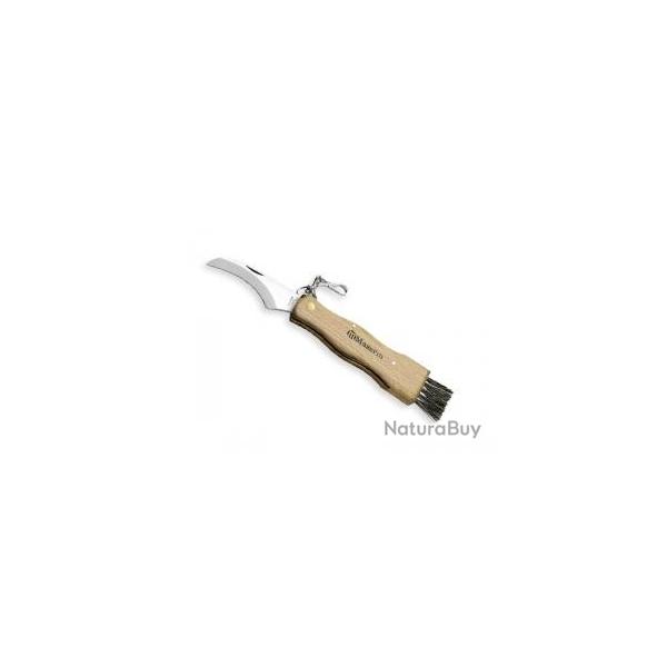 Couteau Maserin lame inox manche 11 cm htre avec brosse en bout  et pincettes
