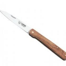 Couteau de poche Cudeman lame acier inox satiné manche 9 cm olivier