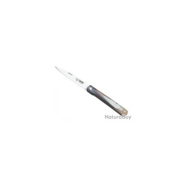 Couteau de poche Cudeman lame acier inox satin manche 9 cm corne