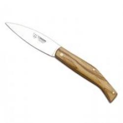 Couteau Cudeman lame acier inox satiné manche 10 cm olivier