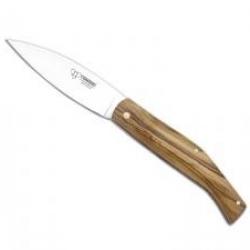 Couteau Cudeman lame acier inox satiné manche 11 cm olivier