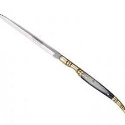 Couteau Cudeman STYLET lame étroite acier 420 manche 7 cm façon corne.