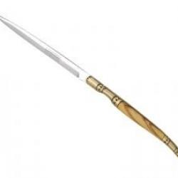 Couteau Cudeman STYLET lame étroite acier 420 manche 10cm olivier