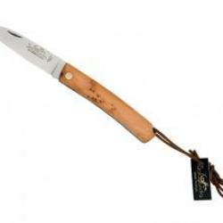Couteau Salamandra lame acier inox 1.4116 manche 10 cm en bois d'IF avec pochette cuir