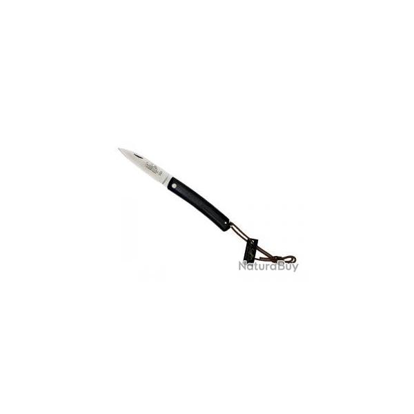 Couteau Salamandra lame acier inox 1.4116 manche 10 cm en ziricote avec pochette cuir