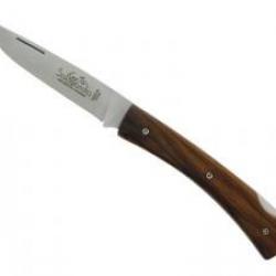 Couteau Salamandra  lame à cran acier inox 1.4116 manche 10 cm cocobolo avec pochette cuir