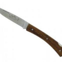 Couteau Salamandra  lame à cran acier inox 1.4116 manche 10 cm  bois du désert avec pochette cuir