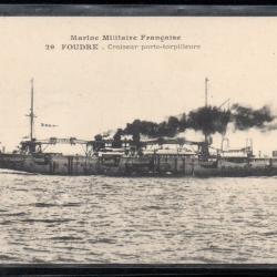 CPA - Marine Militaire Francise  -  " FOUDRE " Croiseur porte - torpilleurs -  N°3732