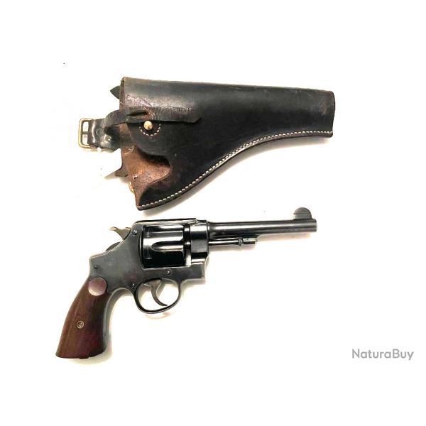 Etui cuir revolver Colt 1917 ou Smith & Wesson 1917 avec baguette  Rf  babu25