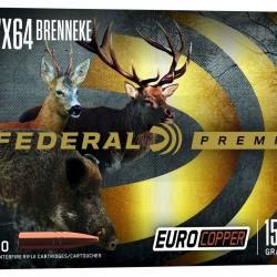 Munitions sans plomb FEDERAL premium euro Copper cal.308 Win 150 gr par 20