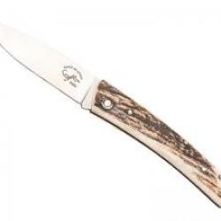 Couteau Salamandra lame acier inox N690 manche 9 cm bois de cerf