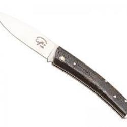 Couteau Salamandra lame acier inox N690 manche 9 cm corne de buffle brute