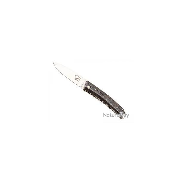 Couteau Salamandra lame acier inox N690 manche 9 cm corne de buffle brute