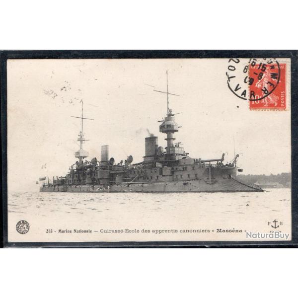 CPA - Marine Nationale -  Cuirasse cole des apprentis canonniers " Massna "  N3740