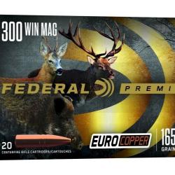 Munitions sans plomb FEDERAL premium euro Copper cal.300 Win 165 gr PAR 60