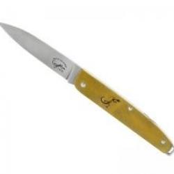 Couteau Salamandra lame acier 1.4116 manche 10 cm laiton