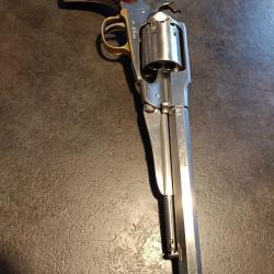 UBERTI REMINGTON INOX, New Model Army, Crosse bois de rose, cal 44, 1858 fabr BH de 1996, 1ère main.