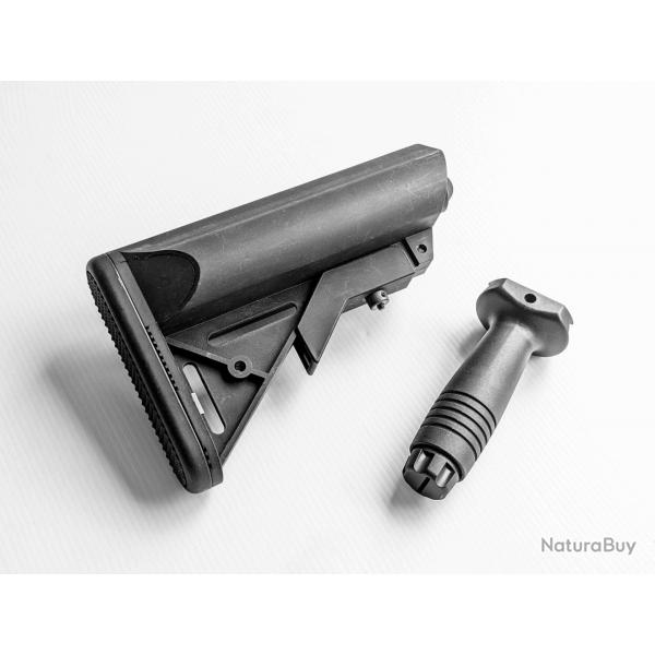 Crosse Sopmod Crane style LMT + poigne avant M4 AR-15