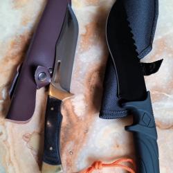 couteaux x 2 chasse pèche camping survie randonné neuf