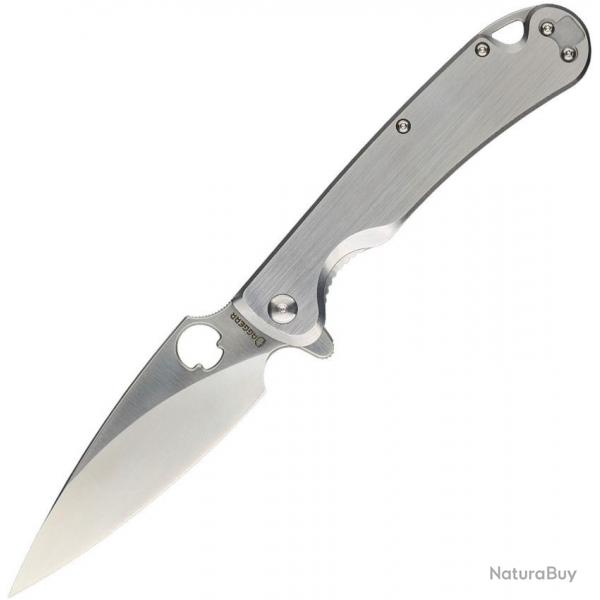 Couteau Daggerr Knives Zhalo Lame Spear Point Acier D2 Satin Manche Acier Inox Framelock DGRF22FSS