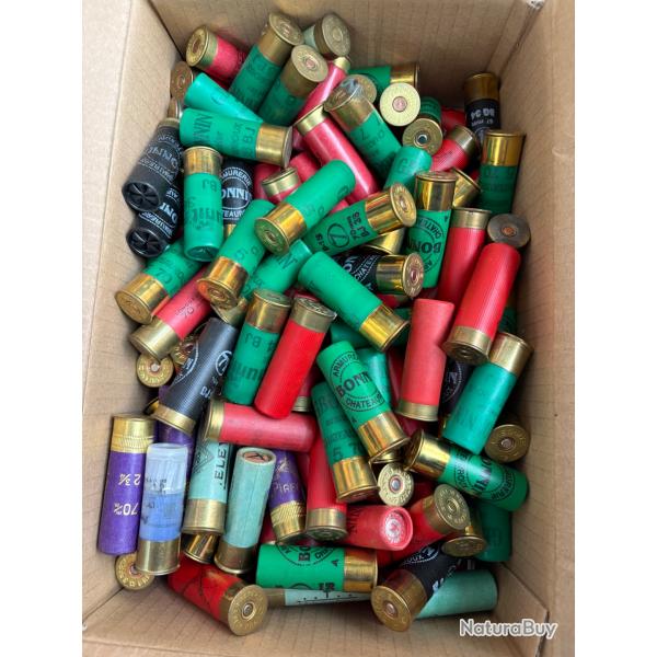 Lot de 120 Cartouches, en vrac, calibre 12