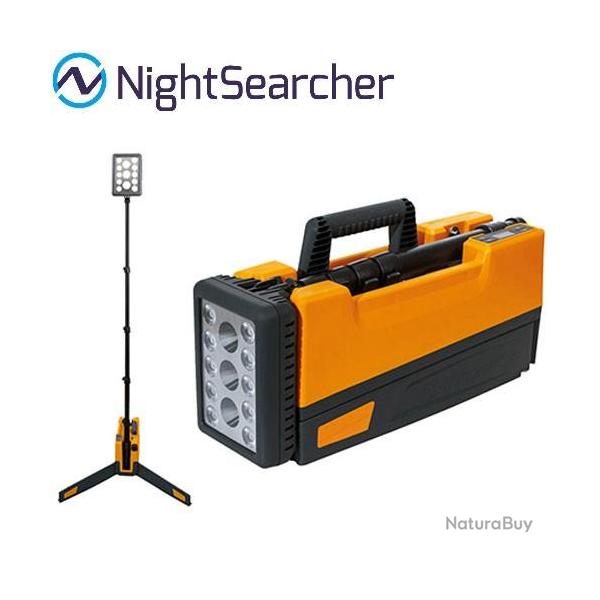 Projecteur chantier Nightsearcher Solaris Pro-X - rechargeable - 16 000 Lumens - 36.4 Ah (48 heures)