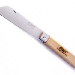 Couteau M.A.M., lame pied de mouton inox, manche 10 cm hêtre, mitre inox.