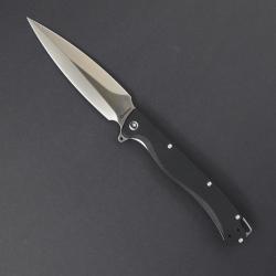 Couteau Daggerr Knives Vendetta Lame Dagger Acier VG10 Manche G-10/Acier Frame Lock Clip DGRVDBKST