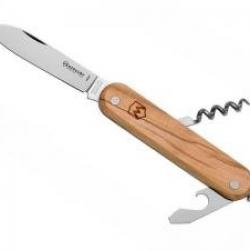 Couteau Mercury 3 pièces inox (lame, tire-bouchon, décapsuleur avec tournevis plat)